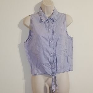 Blossom & Clover blue denim look belly blouse